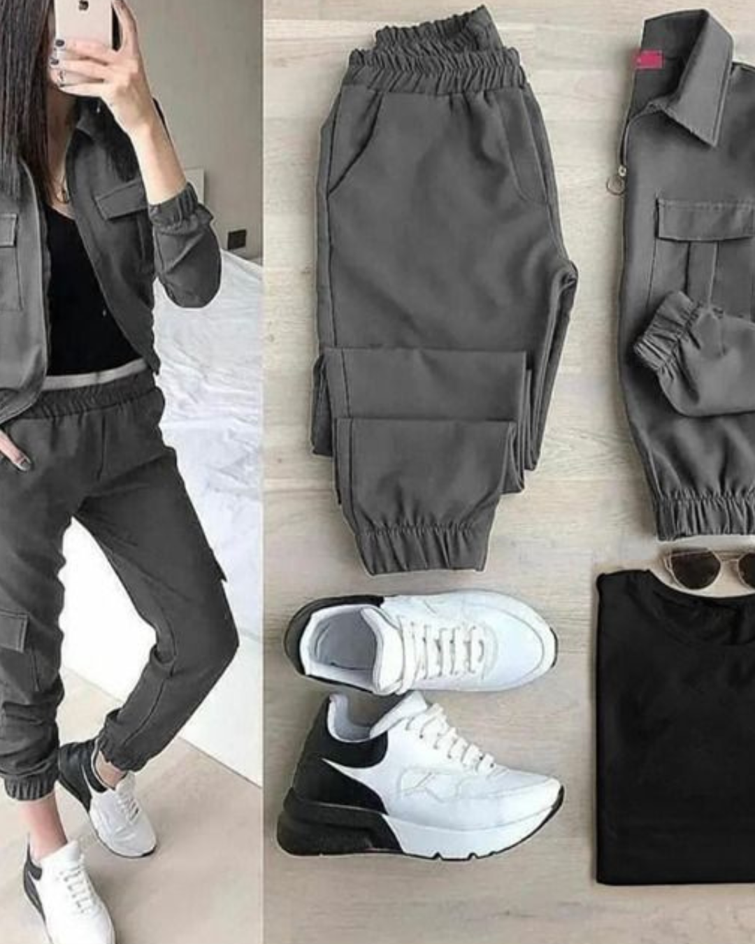 3 Pcs Winter Pocket Style Tracksuit - Crazova Official
