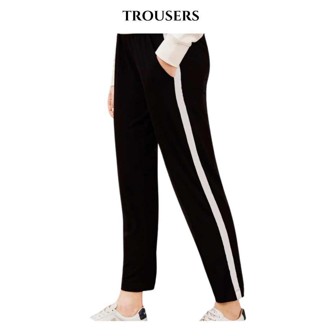 Unisex Black Strip Trouser - Crazova Official