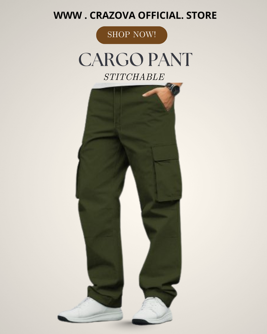 Olive Green Unisex Cargo Pants - Crazova Official