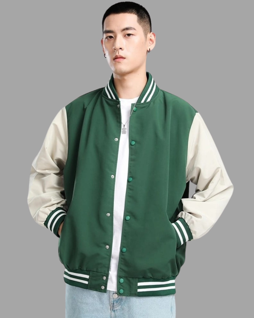 Bottle Green Varsity Jackets For Winter - Crazova Official