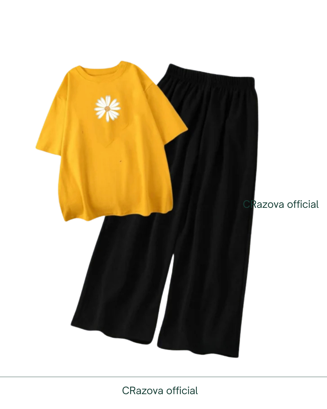 Flower Tee & Black Flapper