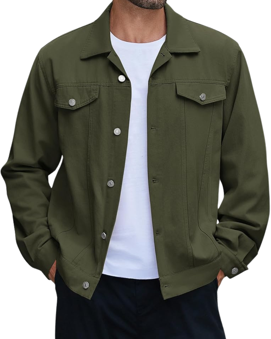 UNISEX DENIM GREEN JACKET - Crazova Official