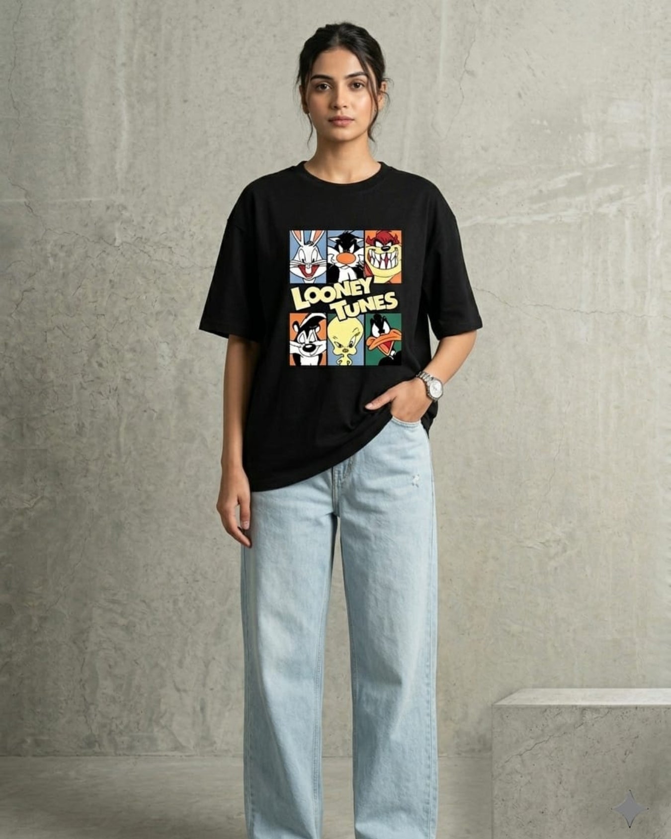 Retro Toons Street Set Drop Shoulder & Wide Leg Jeans