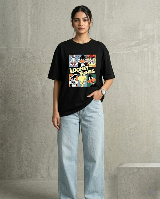 Retro Toons Street Set Drop Shoulder & Wide Leg Jeans