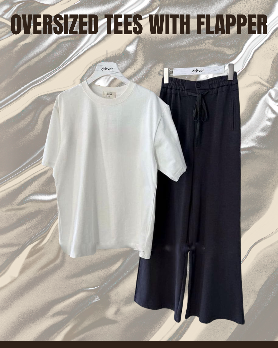 Unisex Plain Drop Shoulder Tees And Flapper - Crazova Official