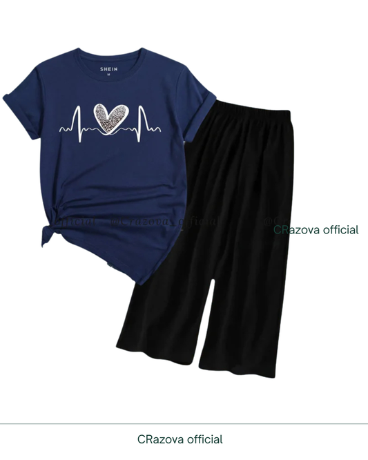 Heart Flower Tee & Flapper