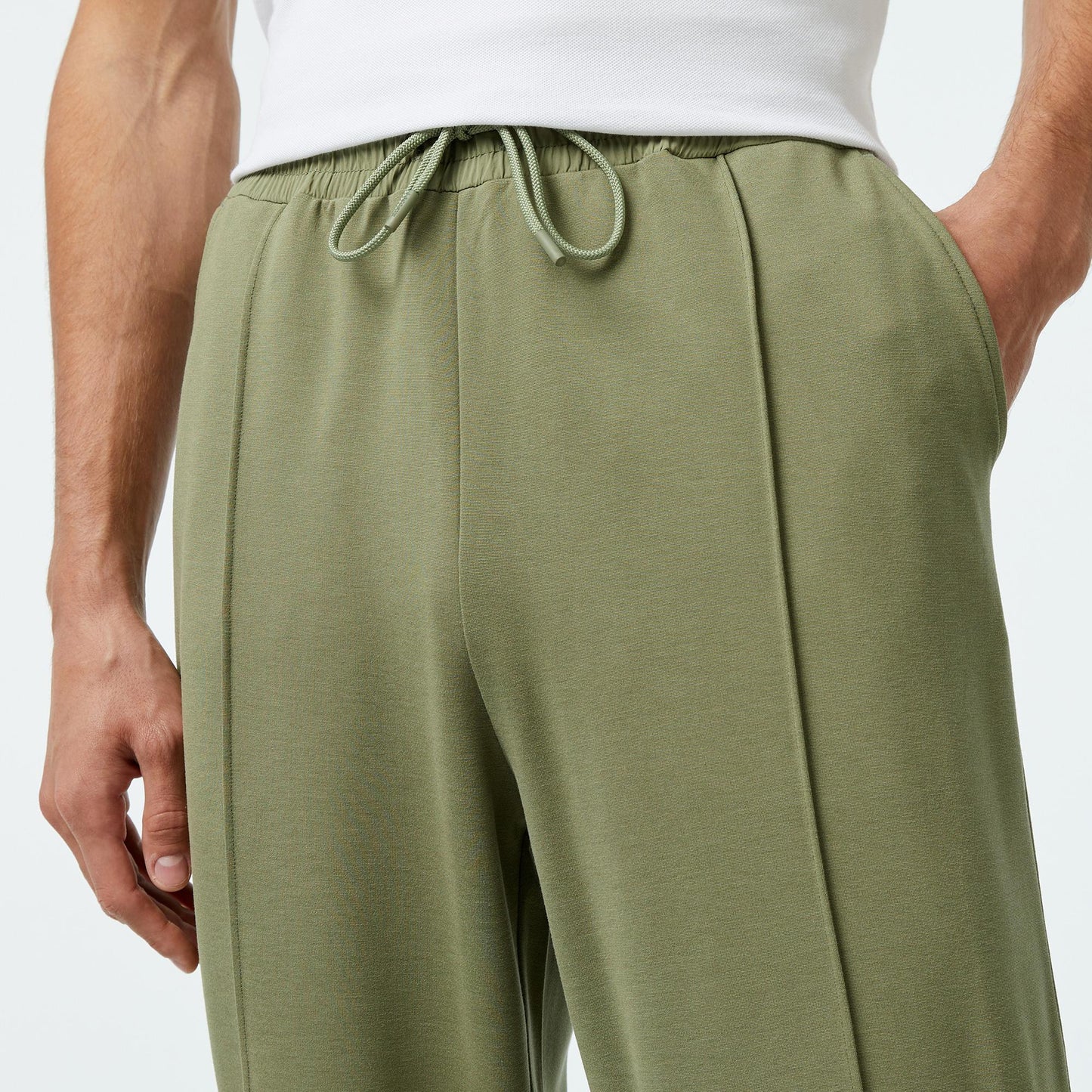 Olive Green Pleated Unisex Trouser - Crazova Official