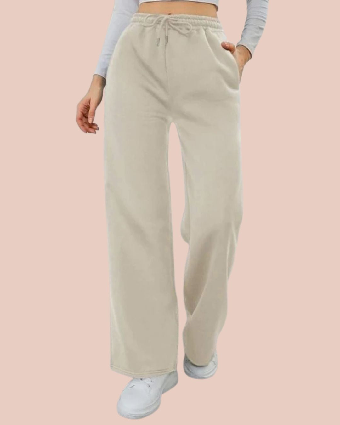 Basic Beige Flapper Trouser - Crazova Official