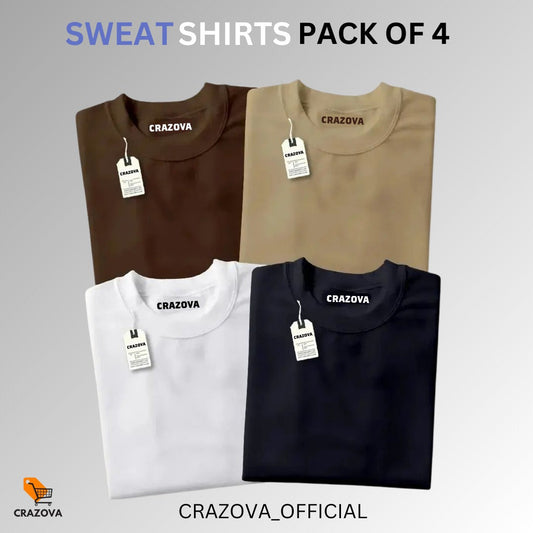 Basic Pack of 4 Sweatshirt - Crazova Official