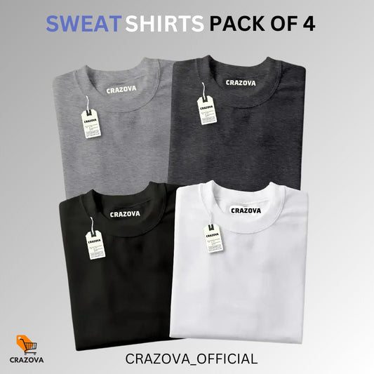 Basic Pack of 4 Sweatshirt - Crazova Official